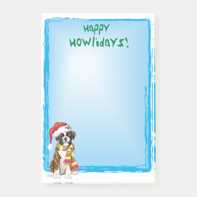 Lycklig Howlidays Boxer Post-it Block (Framsida)
