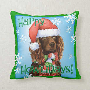 Lycklig Howlidays Boykin Spaniel Kudde