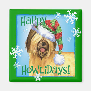 Lycklig Howlidays Briard Magnet