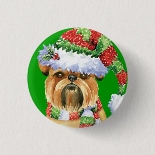 Lycklig Howlidays Brussels Griffon Button Knapp
