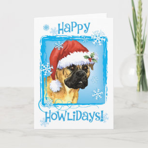 Lycklig Howlidays Bullmastiff Helgkort