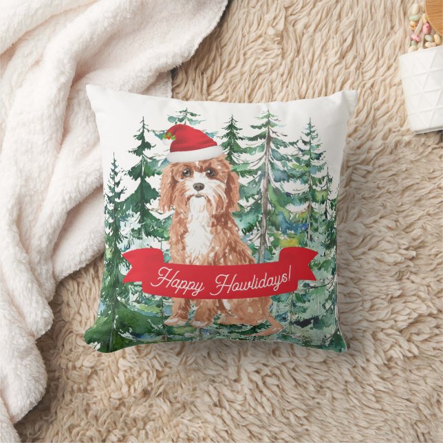 Lycklig Howlidays Cavapoo Hund Kudde (Filt)
