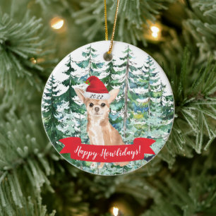 Lycklig Howlidays Chihuahua Hund jul Ornament