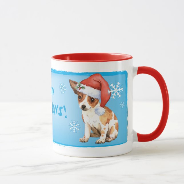 Lycklig Howlidays Chihuahua Mugg (Höger)
