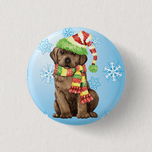 Lycklig Howlidays Chocolate Lab Knapp