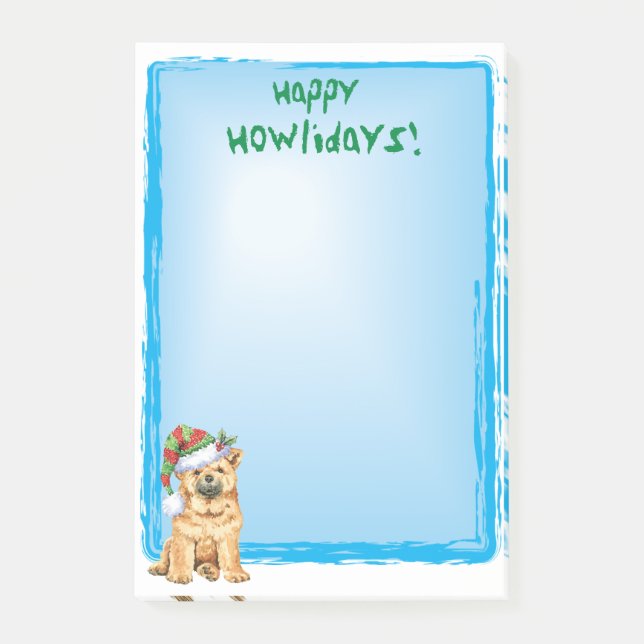 Lycklig Howlidays ChowChow Post-it Block (Framsida)