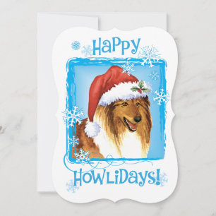 Lycklig Howlidays Collie Julkort