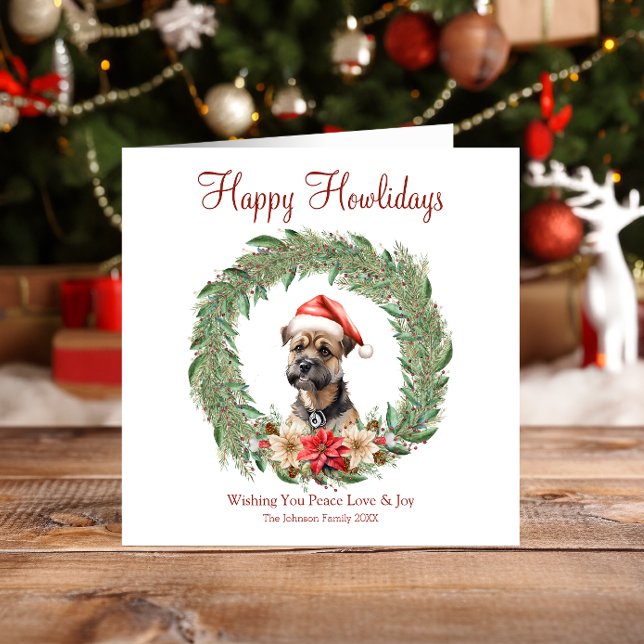 Lycklig Howlidays Cute Cairn Terrier Hund Julkort (Skapare uppladdad)