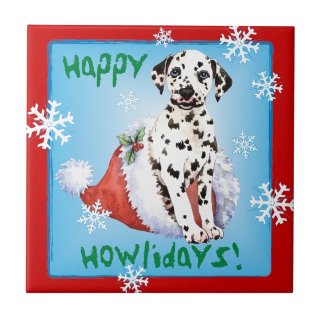 Lycklig Howlidays Dalmatian Kakelplatta (Framsidan)