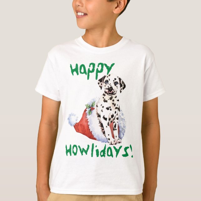 Lycklig Howlidays Dalmatian T-Shirt (Framsida)