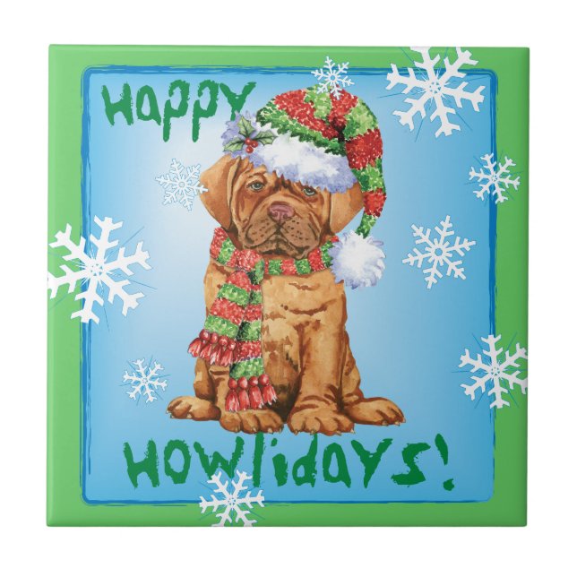Lycklig Howlidays Dogue Kakelplatta (Framsidan)