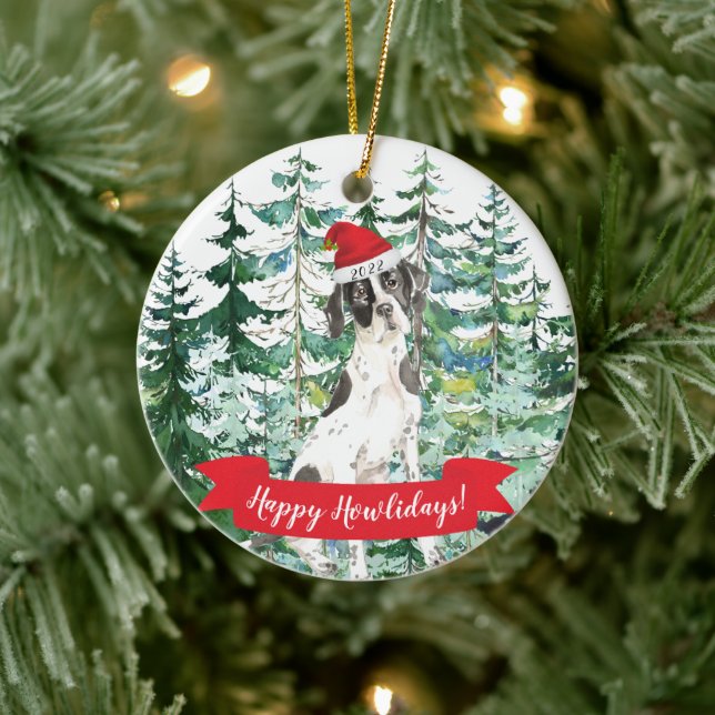 Lycklig Howlidays Engelska pekaren jul Ornament (Träd)