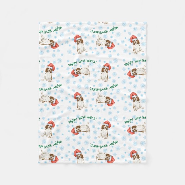 Lycklig Howlidays Engelska Springer Fleece Blanket (Framsidan)