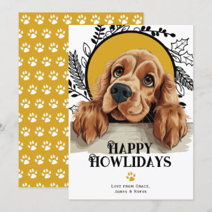 Lycklig Howlidays English Cocker Spain Julkort