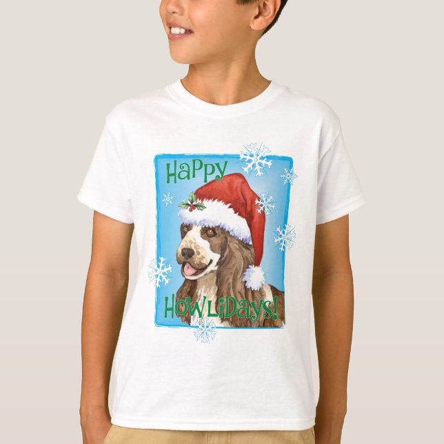 Lycklig Howlidays English Cocker Spain T Shirt (Framsida)