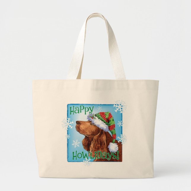 Lycklig Howlidays Fält spanel Large Tote Bag Jumbo Tygkasse (Framsidan)