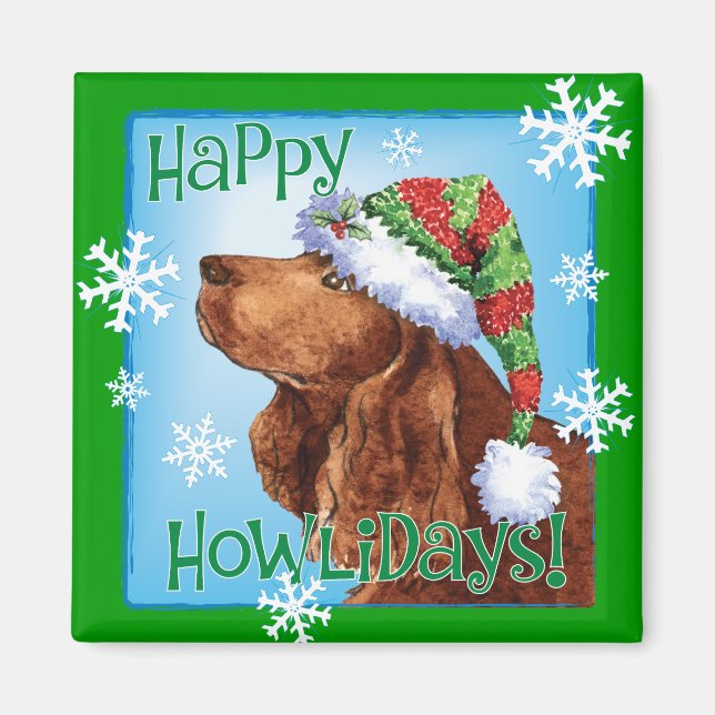 Lycklig Howlidays Fält Spansk Magnet (Framsidan)