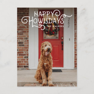 Lycklig Howlidays Foto på sällskapsdjur Helg Vykort