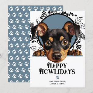 Lycklig Howlidays German Pinscher Hund jul Julkort