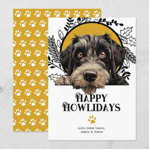 Lycklig Howlidays Giant Schnauzer Hund jul Julkort