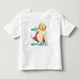 Lycklig Howlidays Golden Retriever T-Shirt