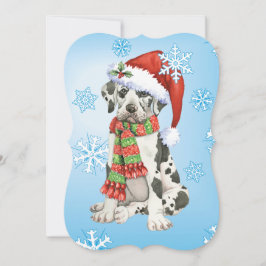 Lycklig Howlidays great dane Julkort