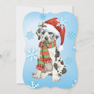 Lycklig Howlidays great dane Julkort