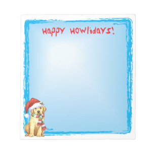 Lycklig Howlidays Gul lab Anteckningsblock