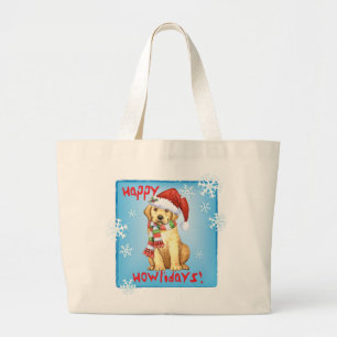 Lycklig Howlidays Gul lab Jumbo Tygkasse