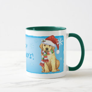 Lycklig Howlidays Gul lab Mugg