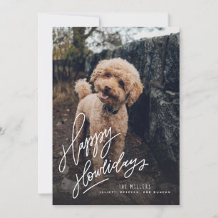 Lycklig Howlidays Hand-lettered Pet Hund Photo