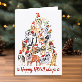 Lycklig HOWLidays Hund älskare-julfesten Business Helgkort
