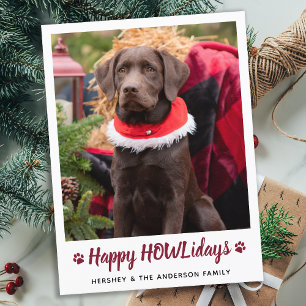 Lycklig HOWLidays Hund älskare Pet Photo jul Helg Vykort