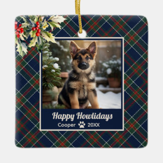Lycklig Howlidays Hund Blue Play-jul Julgransprydnad Keramik