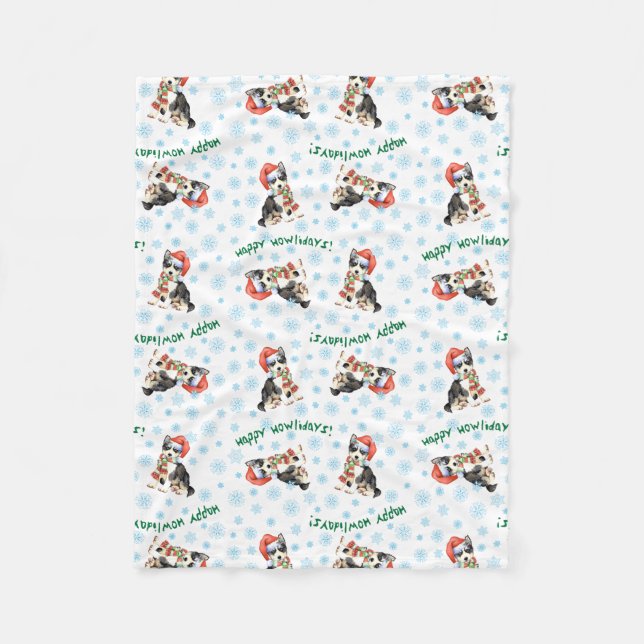 Lycklig Howlidays Husky Fleecefilt (Framsidan)