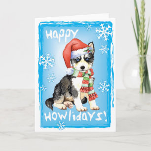 Lycklig Howlidays Husky Helgkort