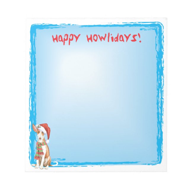 Lycklig Howlidays Ibizan Hound Anteckningsblock (Framsida)