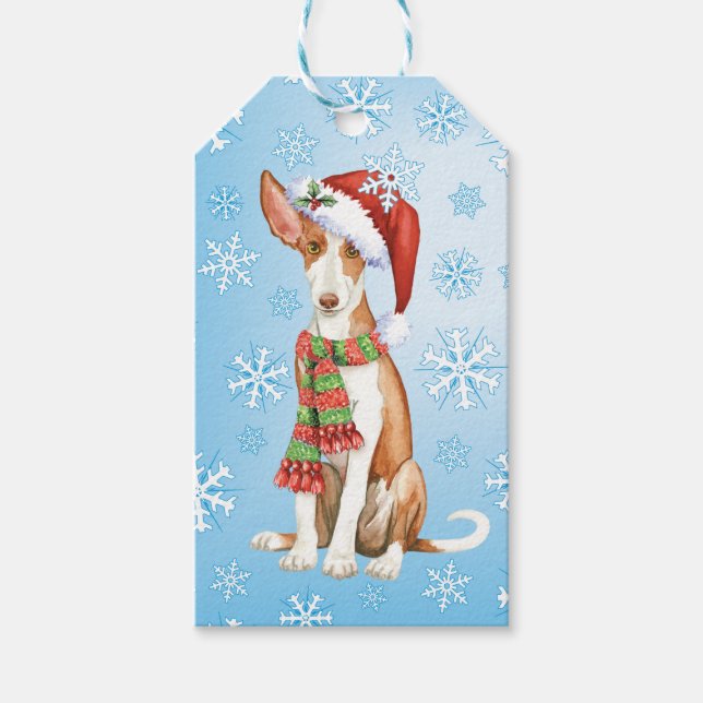 Lycklig Howlidays Ibizan Hound Presentetikett (Framsidan)