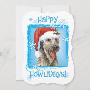 Lycklig Howlidays irländareWolfhound Julkort