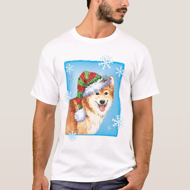 Lycklig Howlidays Islands Sheepdog Tee Shirt (Framsida)