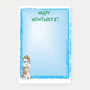 Lycklig Howlidays Italienska Greyhound Post-it Block