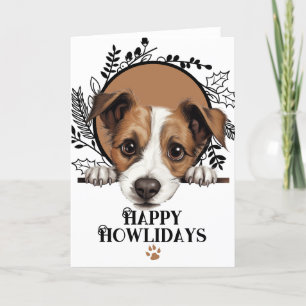 Lycklig Howlidays Jack Russell Terrier Hund jul ju Helgkort