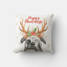 Lycklig Howlidays julkudde Hund