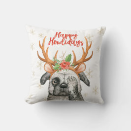 Lycklig Howlidays julkudde Hund Kudde