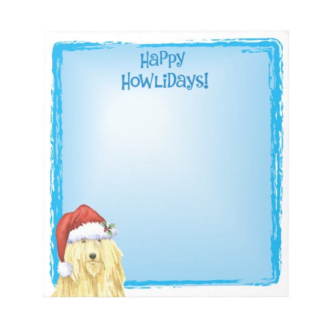 Lycklig Howlidays Komondor Anteckningsblock (Framsida)