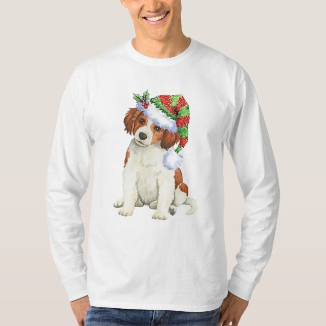 Lycklig Howlidays Kooikerhondje Tee Shirt (Framsida)