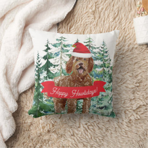 Lycklig Howlidays Labradoodle Hund Kudde