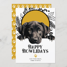 Lycklig Howlidays Labrador Retriever Hund jul Julkort