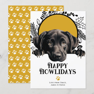 Lycklig Howlidays Labrador Retriever Hund jul Julkort