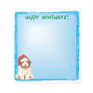 Lycklig Howlidays Lagotto Romagnolo Anteckningsblo Anteckningsblock